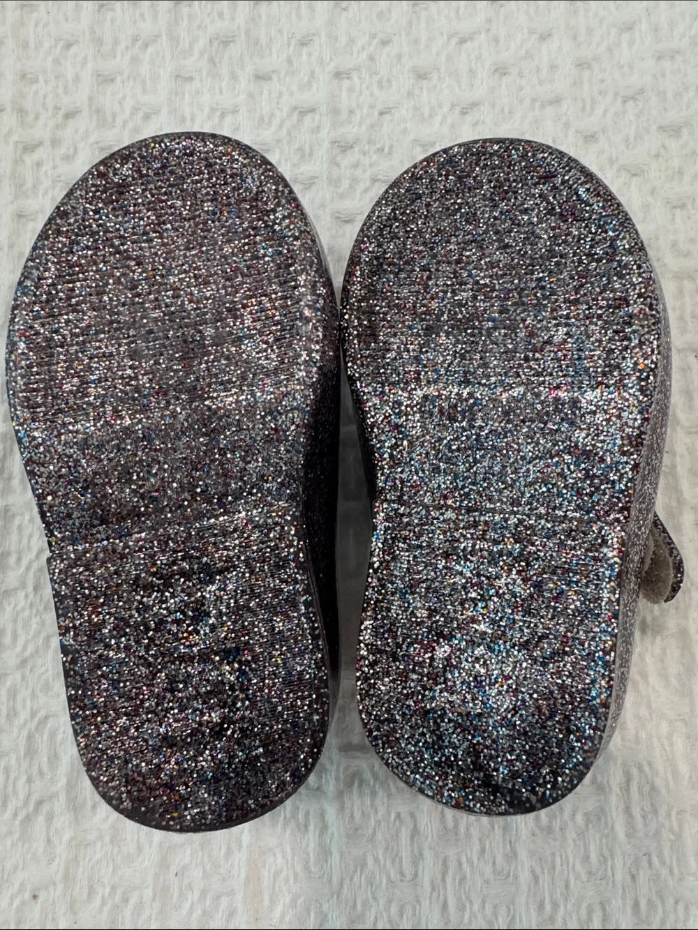 Mini Melissa Rainbow Glitter Mary Jane Shoes with Bow